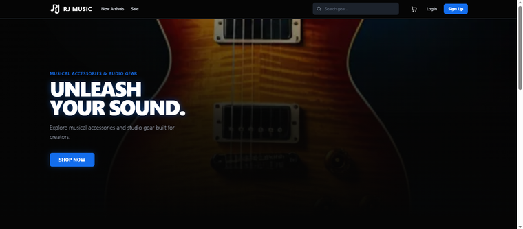 rjmusic.shop home page screenshot